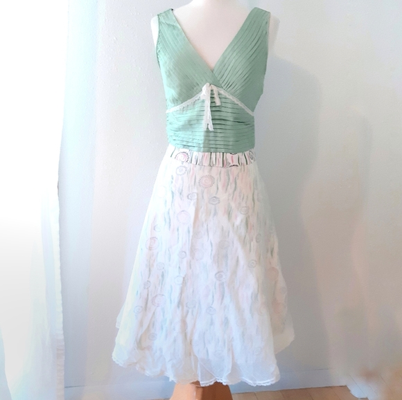 Anthropologie Dresses & Skirts - 🐾Anthropologie Snak  Green Pleated Dress